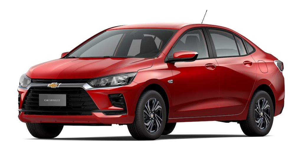 Chevrolet Onix Plus MT cor Vermelho Scarlet