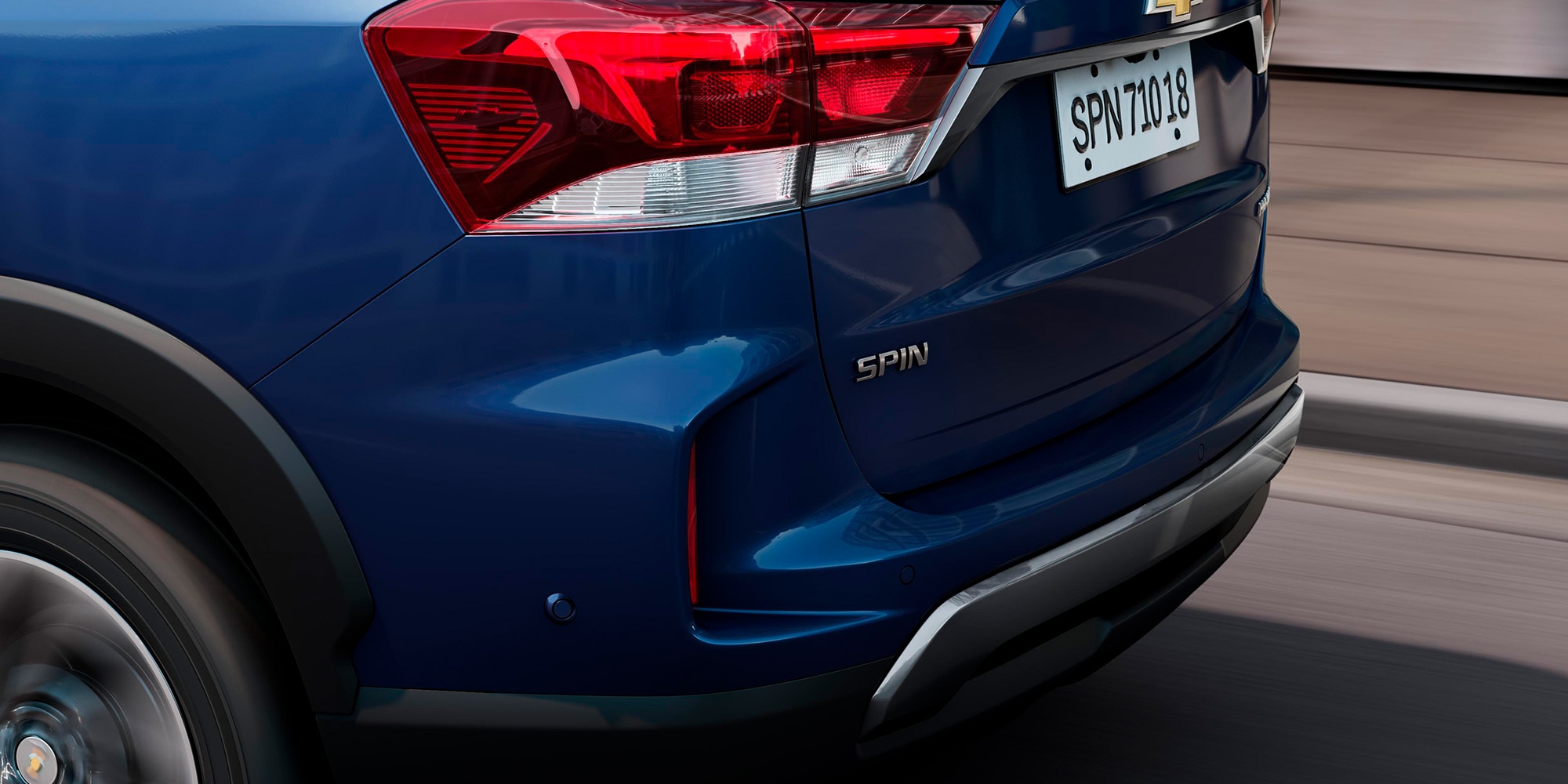 Traseira do Chevrolet Spin 2026 com novo design e acabamento refinado